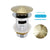 Bathroom Push Down Pop-Up Drain Sink Waste Stopper Valve Chrome Body with Color Lid Washbasin Water Head Deodorization Stopper