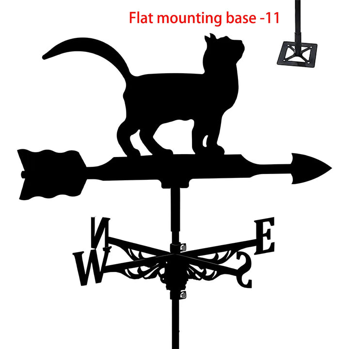Weather Vane Metal Weathervanes Wind Direction Indicators, Metal Wind Vanes Signs for Roof Mount, Farmhouse Courtyard Decoration