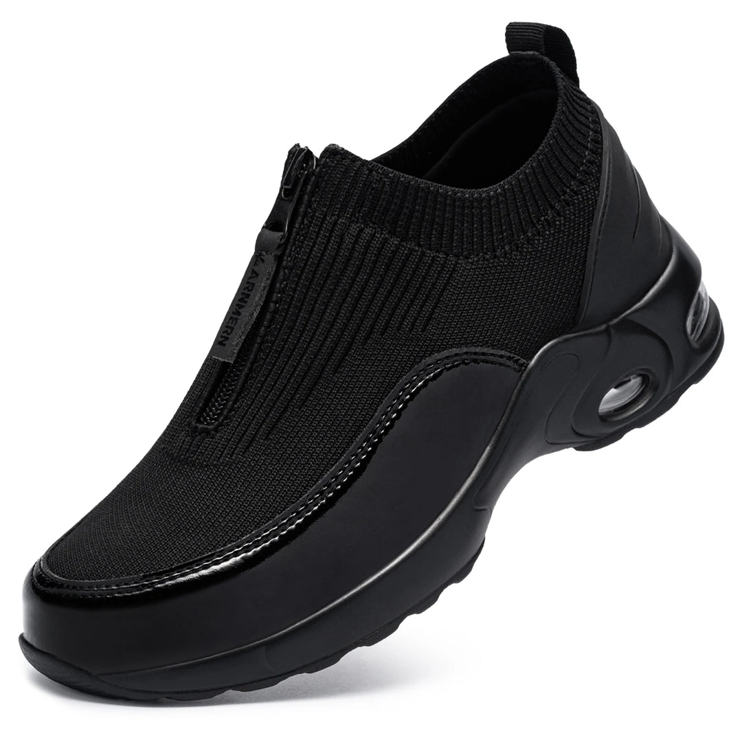 LARNMERN Steel Toe Shoes for Women Air Cushion Lightweight Work Shoes Slip On Safety Sneakers Comfortable
