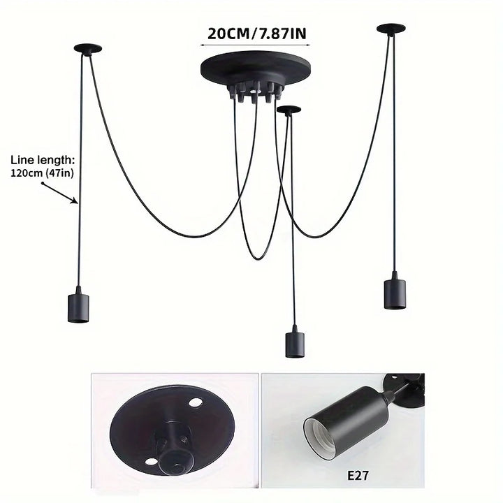 Simple Chandelier Restaurant Clothing Shop Industrial Wind Multi-head Spider Light