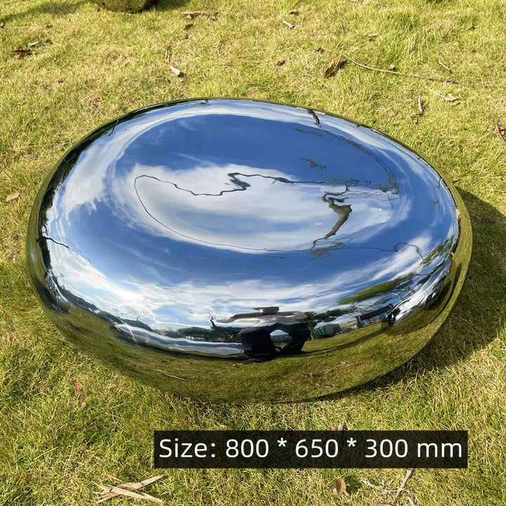 Stainless Steel Mirror Stone Table and Chairs Sculpture, Garden Park, Square Shop, Shopping Mall, Hotel, Art Ornaments