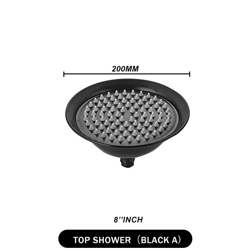 Brass Golden Rainfall Shower Head Rose Gold Handheld Shower Bathroom