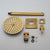 KEMAIDI Shower Faucet Sets 8 inch Antique Brass Round Rainfall Shower Head Wall Mounted Bathroom 2 Handles Shower Systerm
