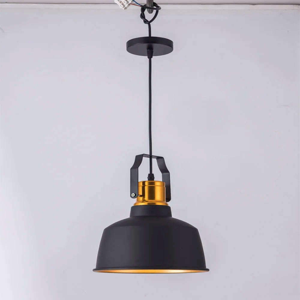 Gold black Led pendant light with E27 lamp base hang lamp modern pendant with AC110V AC220V  high power 12W bright bulb