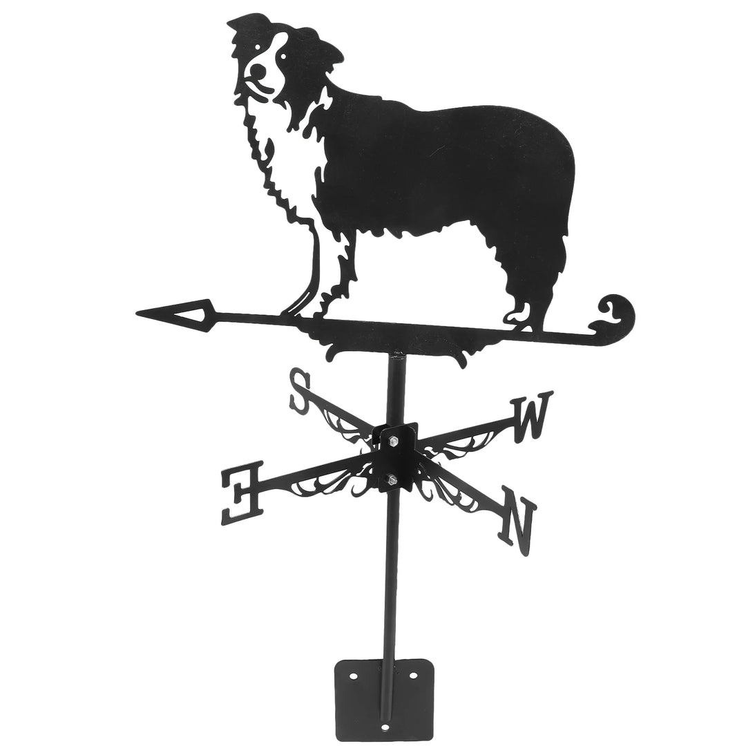 Wind Vane Border Collie Direction Indicator Weathervane Decorative Outdoor Yard Ornament Blade