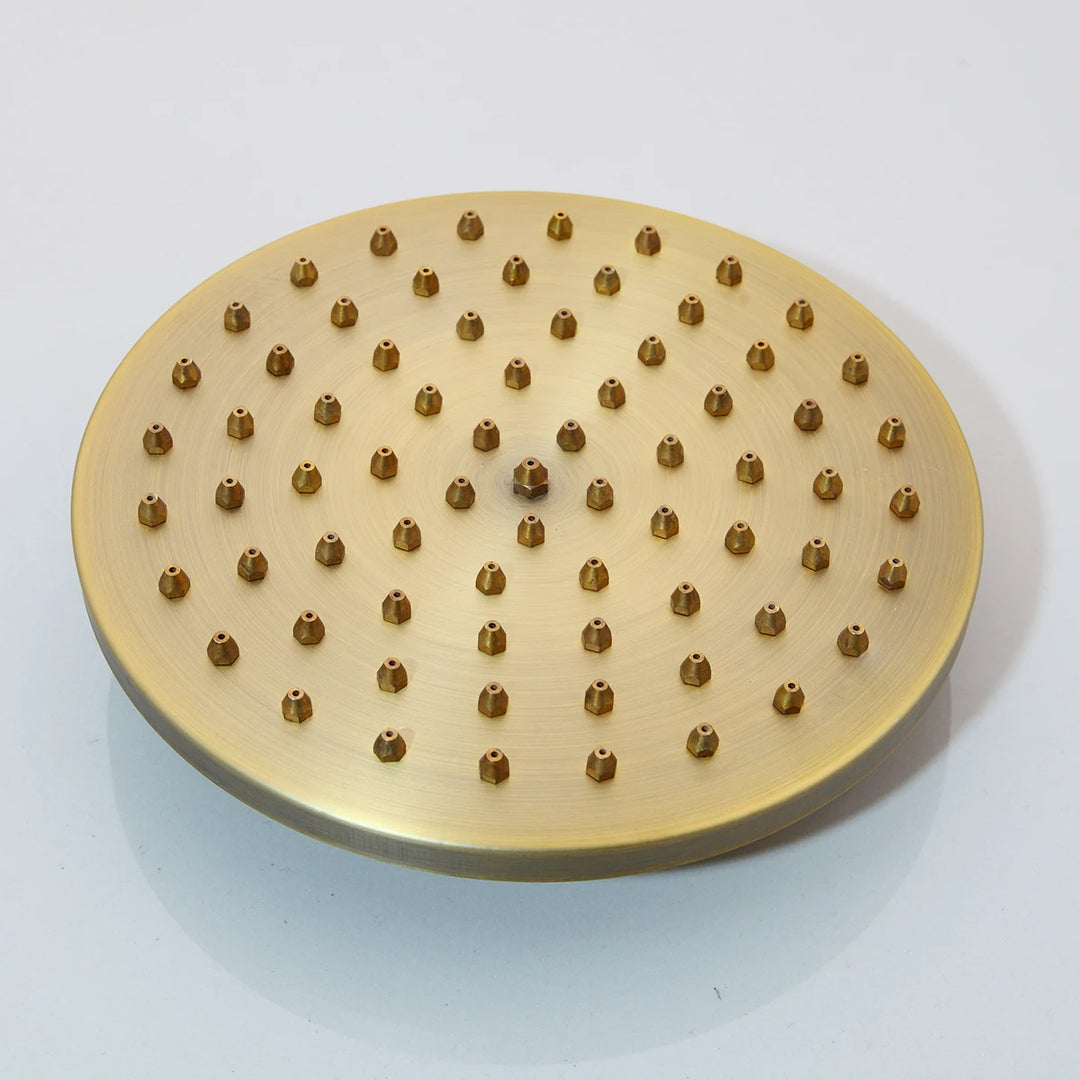 KEMAIDI Antique Brass Retro Vintage Bathroom Shower Faucet Set Wall Mounted Rainfall Shower Head Bathtub Mixer Shower Systerm
