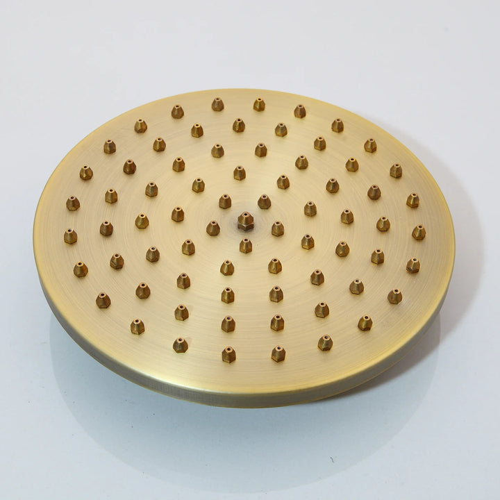 KEMAIDI Antique Brass Retro Vintage Bathroom Shower Faucet Set Wall Mounted Rainfall Shower Head Bathtub Mixer Shower Systerm