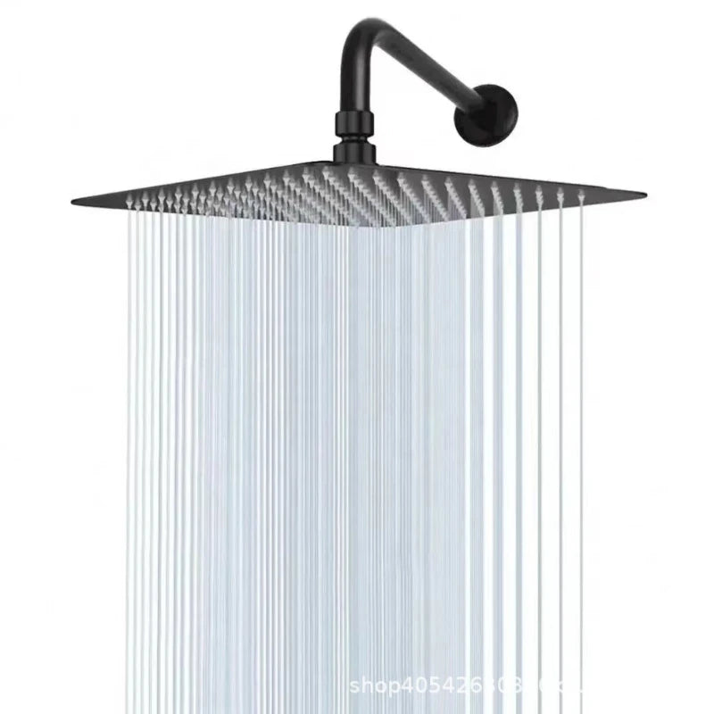4/6/8/10/12 Inch Pressurized Rain Shower Head Stainless Steel Square Round Rain Shower Head Large Water Outlet Shower Head