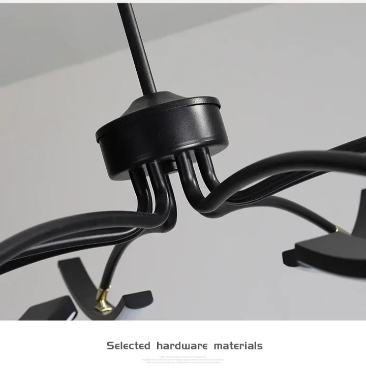 Modern Black Gold Dimming Pendant Light Nordic Creative LED Ceiling Chandeliers For Living Room Home Decor Light Fixtures