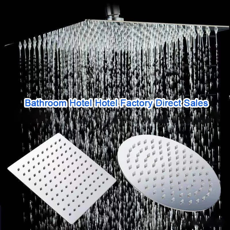 4/6/8/10/12 Inch Pressurized Rain Shower Head Stainless Steel Square Round Rain Shower Head Large Water Outlet Shower Head