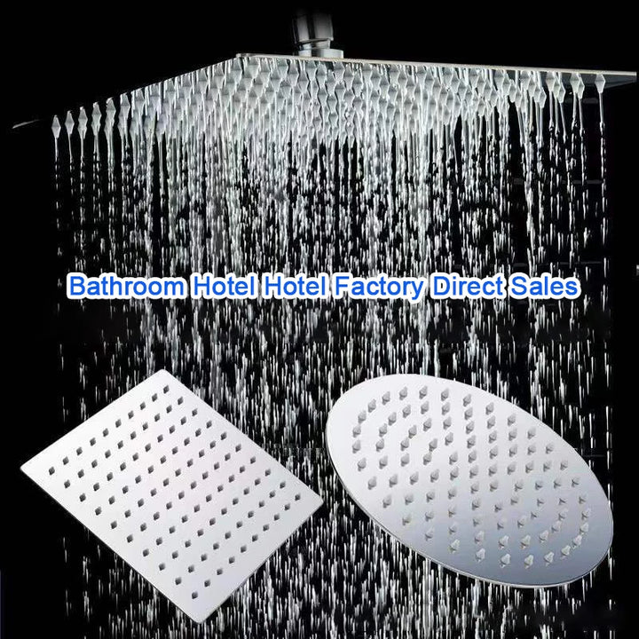 4/6/8/10/12 Inch Pressurized Rain Shower Head Stainless Steel Square Round Rain Shower Head Large Water Outlet Shower Head