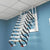 Outdoor Wall-mounted Telescopic Step Ladder carbon steel Lift Ladders for Home Indoor Space-saving Attic Telescopic Staircase