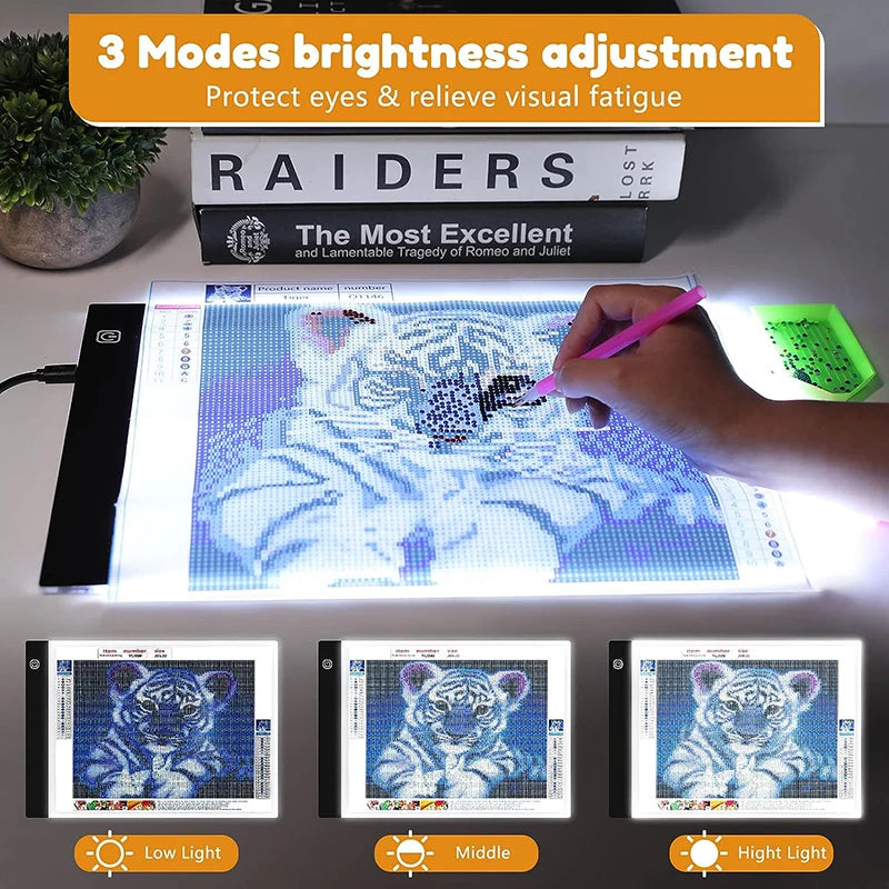 A5/A4/A3 LED Light Pad for diamond painting Artcraft Tracing Light Box Digital Tablets Painting writing Drawing Tablet