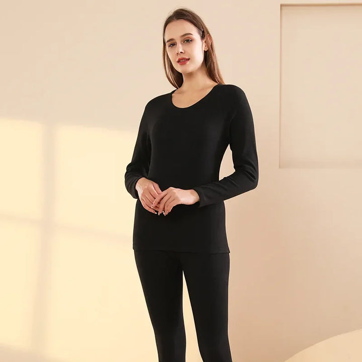 Autumn Winter New Men's Cashmere Silk Soft Comfortable Warm Underwear with Thickened Plush Set for Men Women Thermal Clothing
