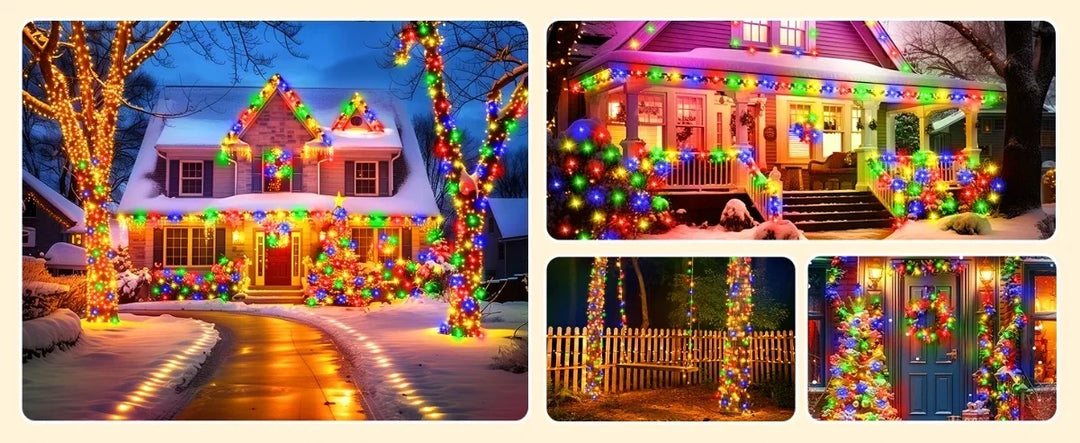 Large Solar Panel Fast Charge Lamp Outdoor Solar String Fairy Light Waterproof Garland String Lights