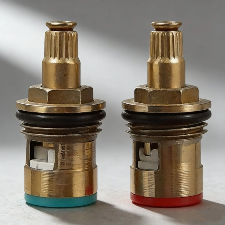 1/2pc Universal Replacement Tap Valves Brass Ceramic Disc Cartridge Inner Faucet Valve for Bathroom, Clockwise or Anti-clockwise