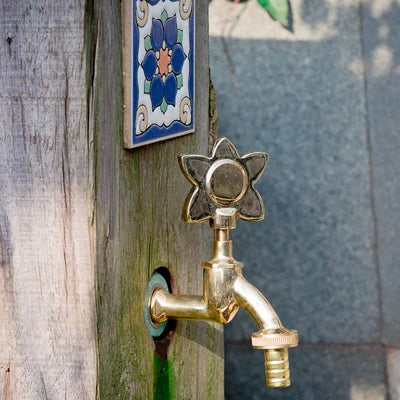 Vidric Outdoor Decorativ Garden Faucet Animal Shape Bibcock Green/Antique Brass Tap Washing Mop/Garden Watering Animal Faucet