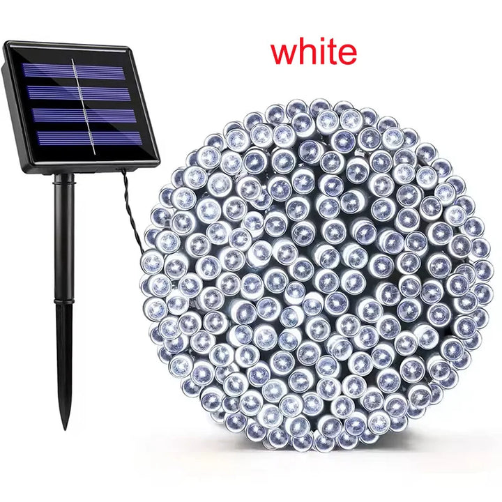 Large Solar Panel Fast Charge Lamp Outdoor Solar String Fairy Light Waterproof Garland String Lights