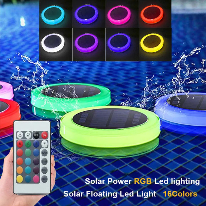 RGB Submersible Lamp Boat Solar Garden Outdoor LED Pool Lights Floating Light Bulb With RGB Remote Control Or APP Control