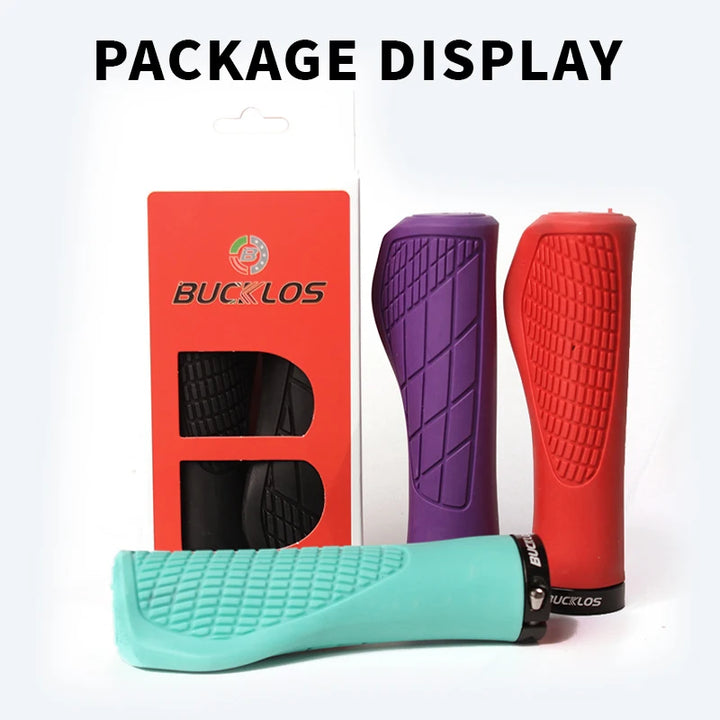BUCKLOS Bicycle Handlebar Grip Ergonomic Lock on Bike Handle Cover Shock-absorbing Cycling Handles Bar Soft Mtb Grips