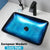 KEMAIDI Big Tempered Glass Basin Sink Washbasin Bathroom Vessel Sinks Counter Top Bowl Washroom Vessel Vanity Sink Faucet Set