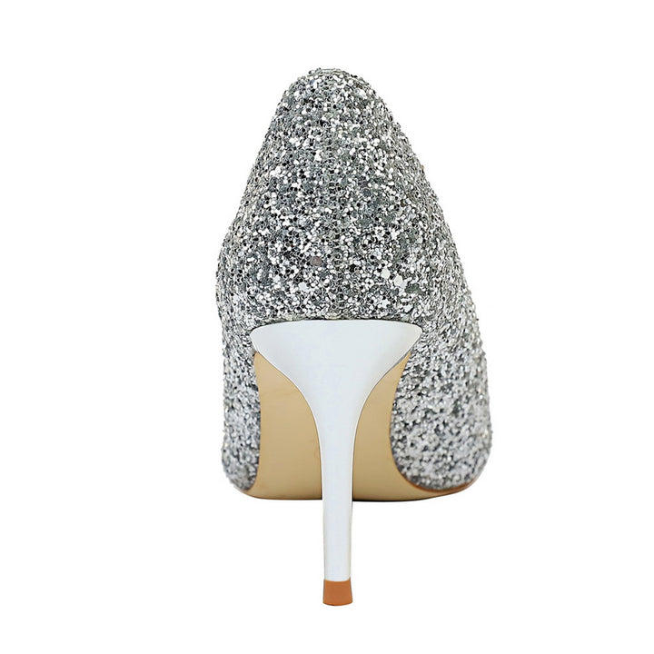 Women 7cm 9.5cm High Heels Bling Pumps Sparkly Heels