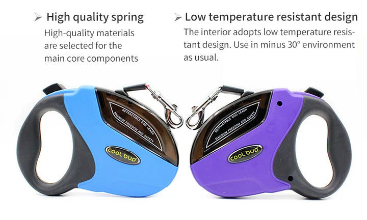 5M Dog Leash Automatic Retractable Walking Running Leads Durable Leash Cat Leashes Extending Dogs for Large Medium Dogs Puppy