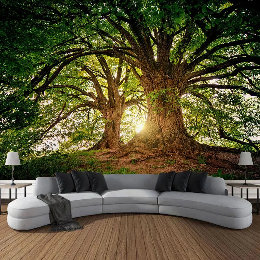 Beautiful Natural Forest Printed Large Wall Tapestry Hanging Bohemian Wall Tapestries Mandala Wall Art Decor