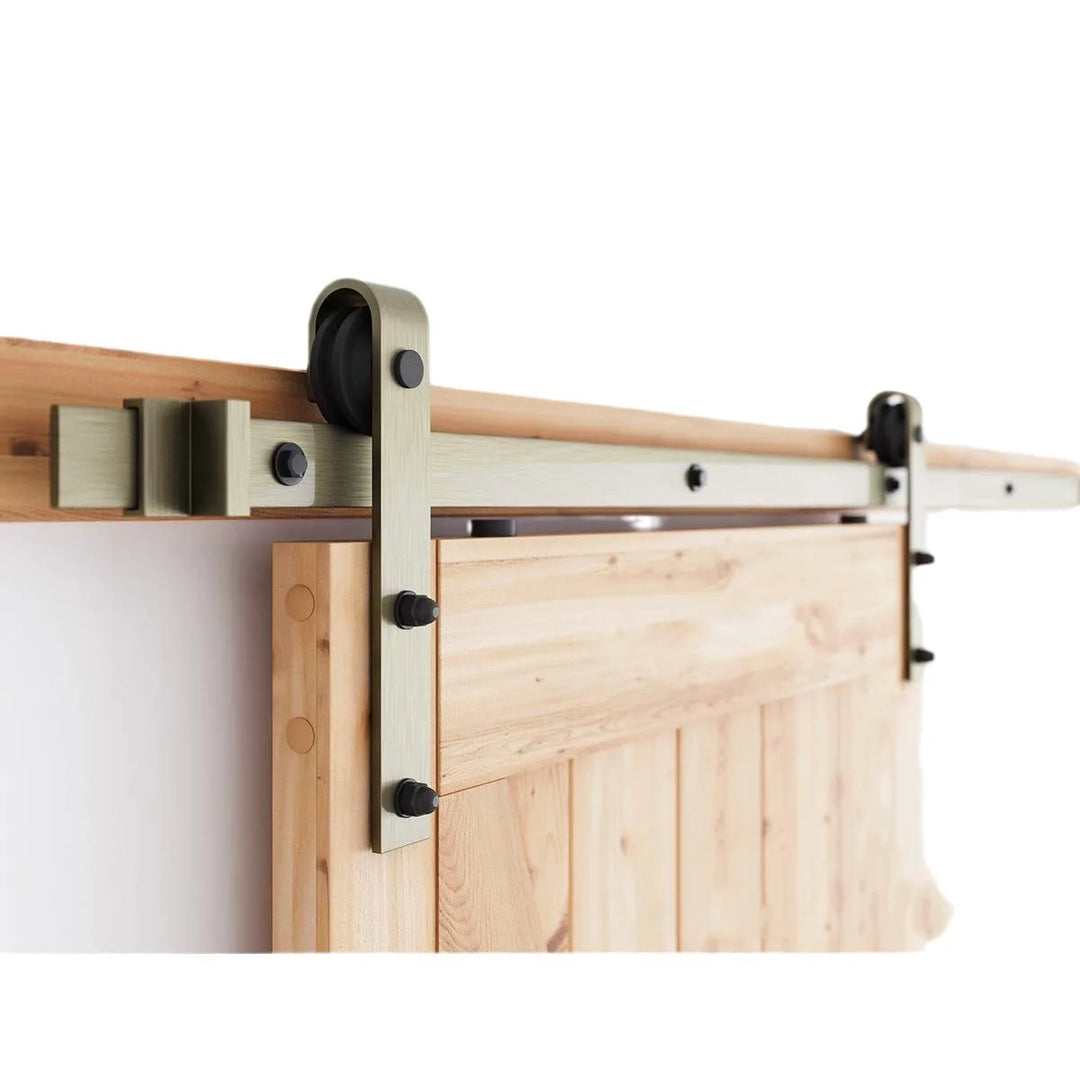 American barn door hanging rail full set of removable wooden door hardware accessories household sliding door