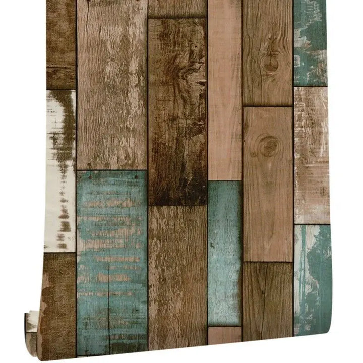 Self Adhesive Vintage Wood Grain Wallpapers Roll PVC Retro Contact Paper for Walls Desk Kitchen Cabinets Countertops Waterproof