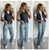 MiuKoMiYa Straight Leg Jeans For Women High Waist Gray Long Wide Denim Pants Vintage Blue Boyfriend Jeans