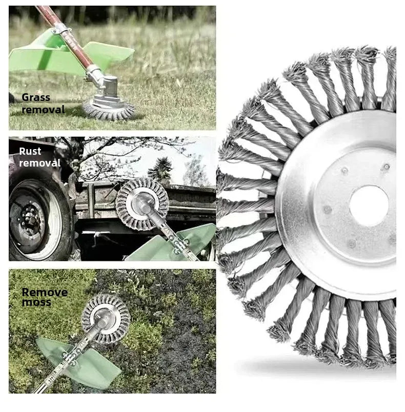 Universal Lawn Mowing Tool Steel Wire Rotary Blade Grass Cutter Garden Care Equipment Lawn Trimmer Accessory