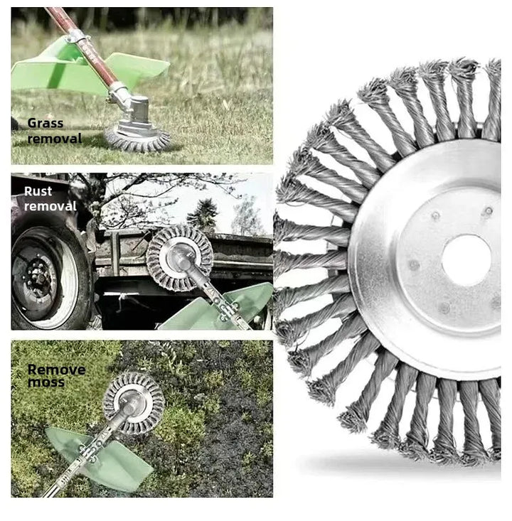 Universal Lawn Mowing Tool Steel Wire Rotary Blade Grass Cutter Garden Care Equipment Lawn Trimmer Accessory