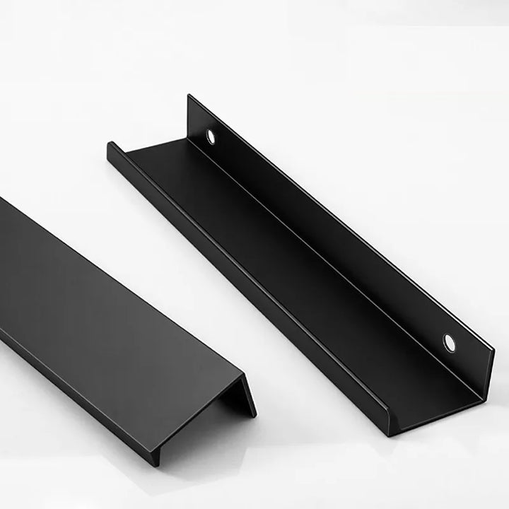 Gold Black Hidden Cabinet Pulls Aluminum Alloy Kitchen Cupboard Handles Drawer Knobs Furniture Handle Bedroom Hardware