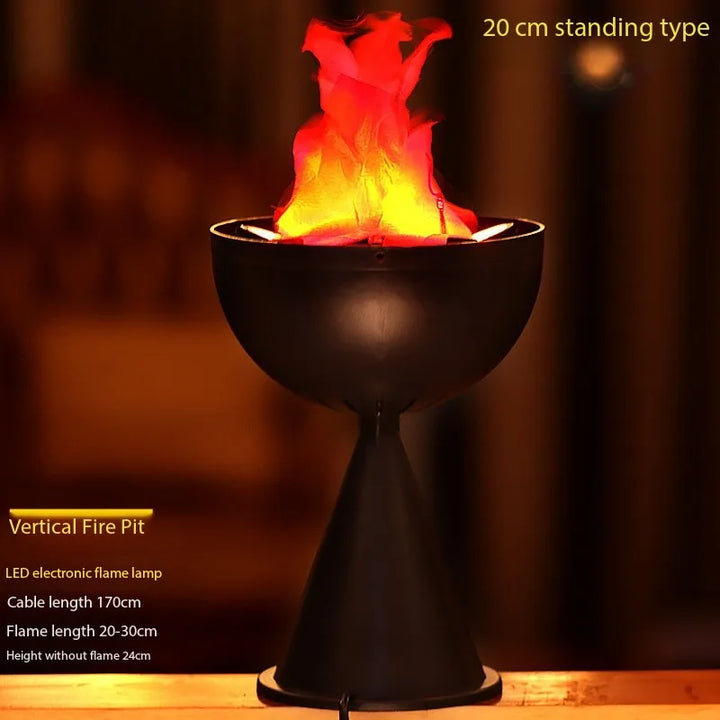 Halloween decoration electronic LED flame lamp fake fire burning prop haunted house bar store home party decoration lighting