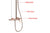 Rose Gold Shower Faucet Bathroom Hot Cold Mixer Bath Shower System Bathtub Wall Mount Round SPA Rainfall Luxury Set
