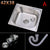 Silvery 304 Stainless Steel Kitchen Sink Multiple Size Undermount Sink Thickened Basin Set