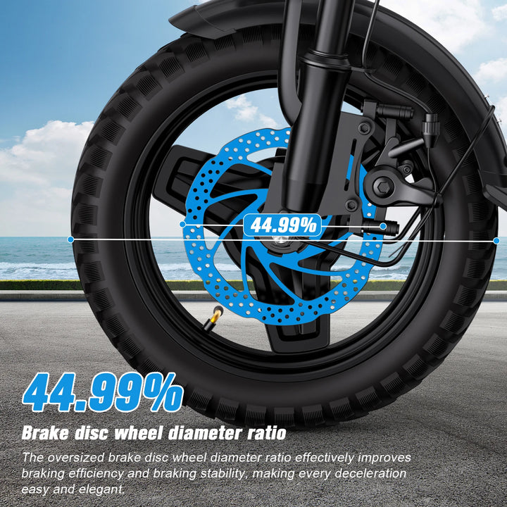 DEEPOWER A14 500W multi-link shock absorption system small electric bicycle, suitable for urban travel and outdoor activities