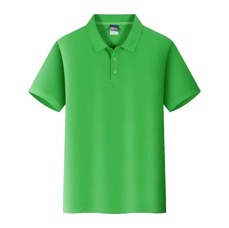 custom logo Summer New Men Polo Shirt  Short-sleeved Casual Solid Tops Custom Printing Your Own Design Photo or Logo Women Polos