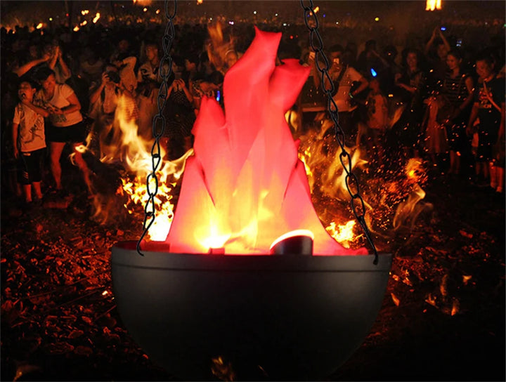 Halloween decoration electronic LED flame lamp fake fire burning prop haunted house bar store home party decoration lighting