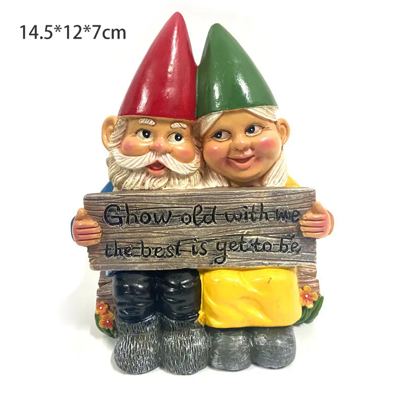 1 piece of Christmas decoration, home garden decoration, dwarf figurine, resin crafts, white bearded old man, Christmas gift
