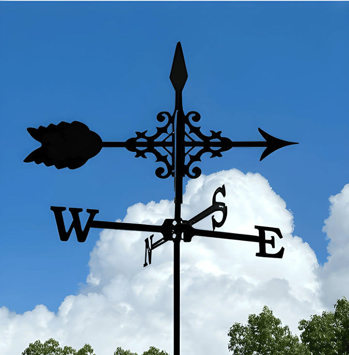 Weathervane, Metal Outdoor Garden Ironwork, Roof Courtyard Garden Decoration, Creative Furniture Chicken, Witch, Housewares New