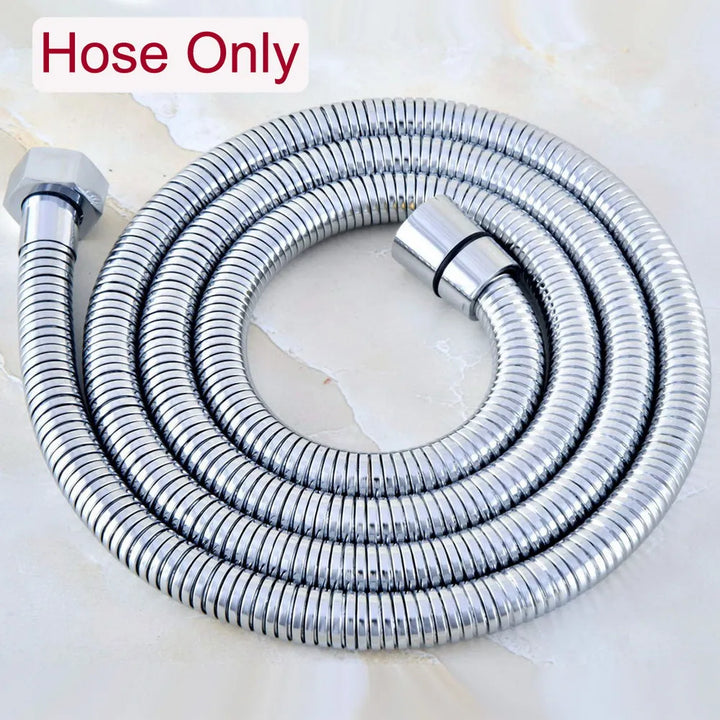 Polished Chrome Brass Bathroom Telephone Shape Hand Spray Handheld Shower head & 1.5m Shower Hose & Wall Bracket Lzh350