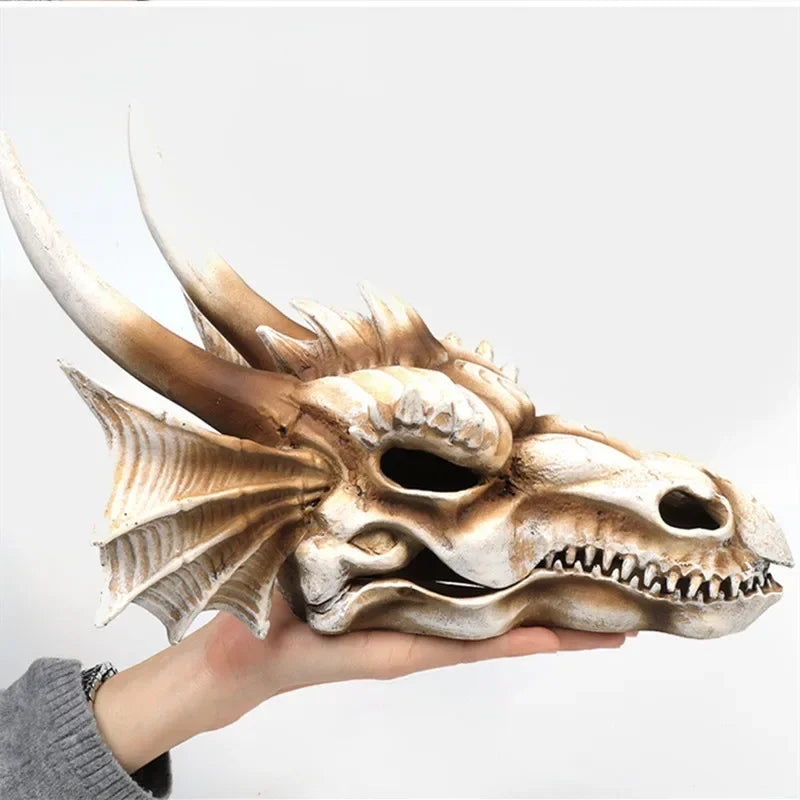 Fossil Statue of Erathia Dragon Elder Skull Fossil Statue for Medieval Dragon Age Fans Game of Thrones Dungeon and Dragon lovers