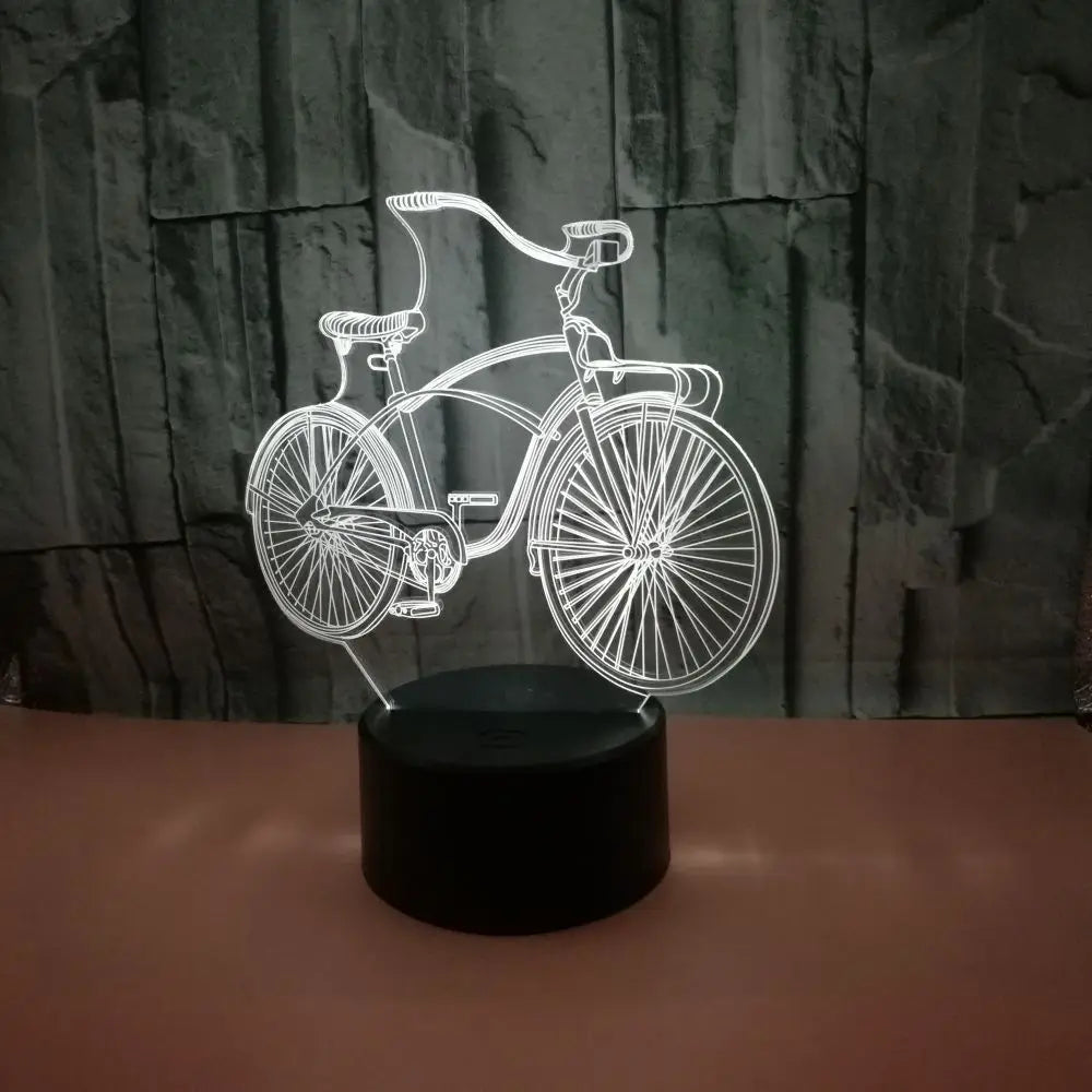 Creative Bicycle 3d Led Night Light Colorful Touch Remote Control Lamp 3d Light Acrylic Vision Night Lamp