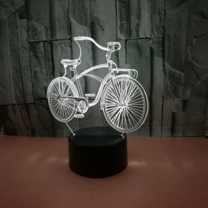 Creative Bicycle 3d Led Night Light Colorful Touch Remote Control Lamp 3d Light Acrylic Vision Night Lamp