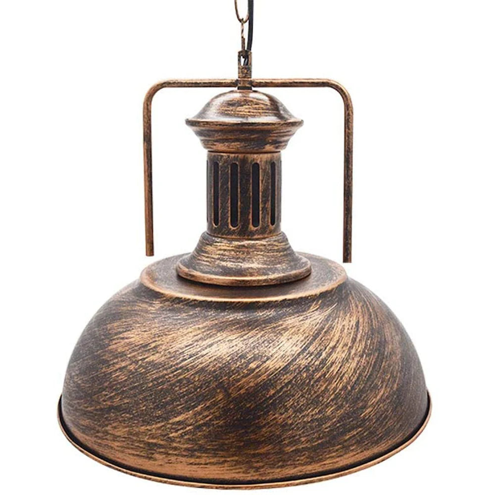Vintage Bronze Black Metal Hanging Lamp Shade Edison Pendant Light Industrial Lamp