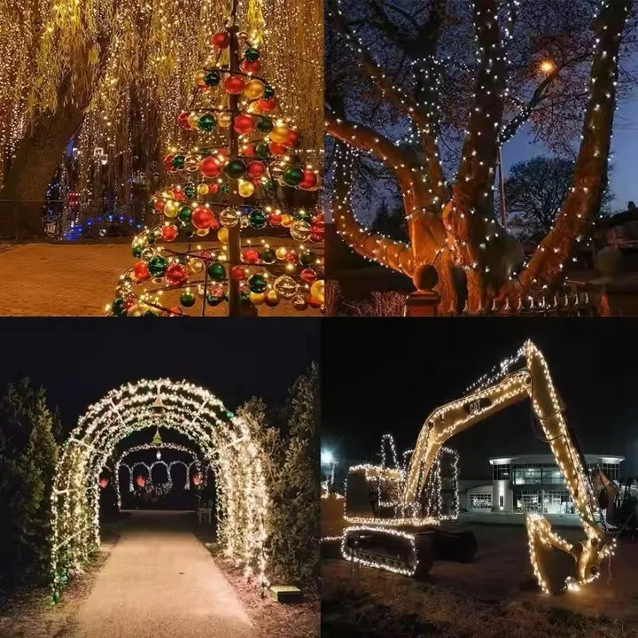 Large Solar Panel Fast Charge Lamp Outdoor Solar String Fairy Light Waterproof Garland String Lights