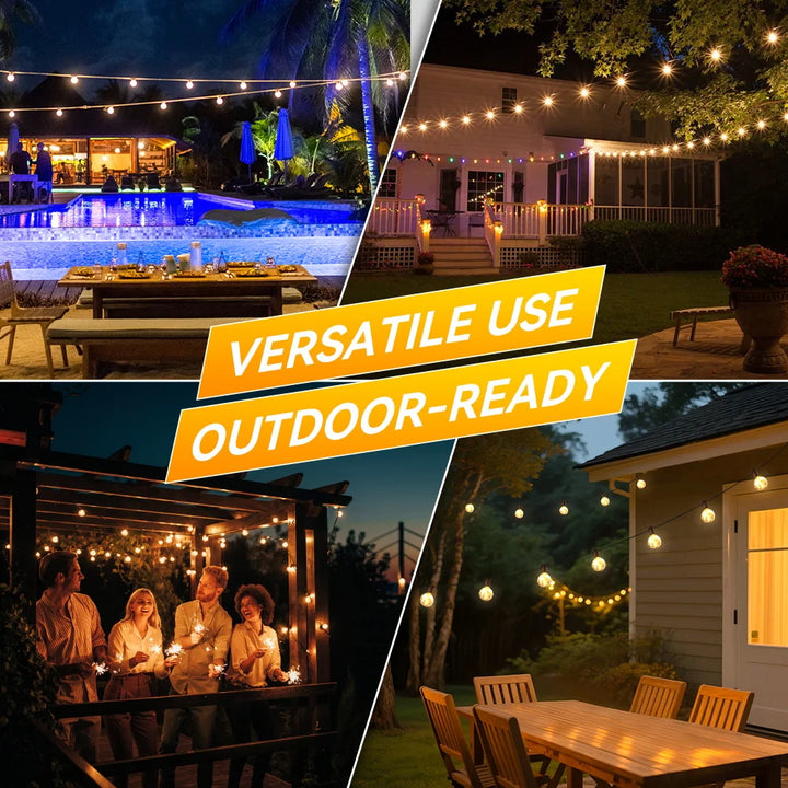 Outdoor Solar Light String Balcony With Warm Light Bulb Remote Control 7/10/15 Meters Multiple Specifications Garden Lamp String