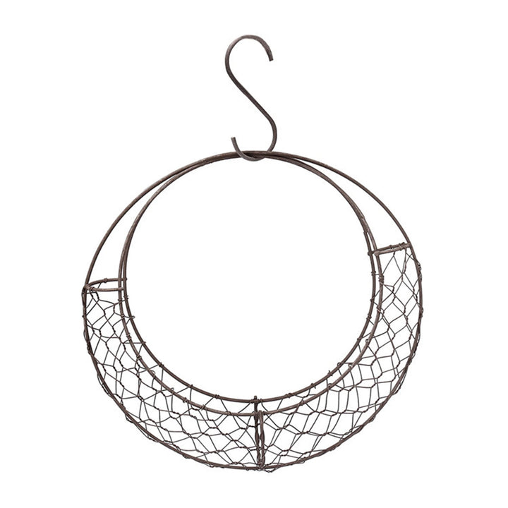 Metal Hanging Basins Crescent-Shaped Metal Hanging Baskets Wire Mesh Wreath Hangers Succulent Hanging Plant Hangers